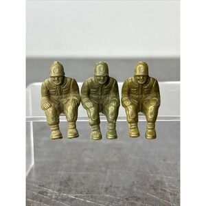 Vintage 1960s Seated Army Driver Toy Soldier X3 Lot Marx Timmee Green